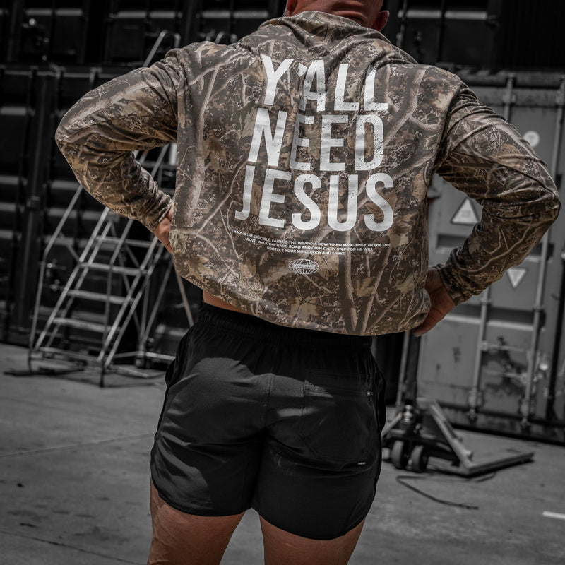 Load image into Gallery viewer, Y'all Need Jesus Men's Long Sleeve
