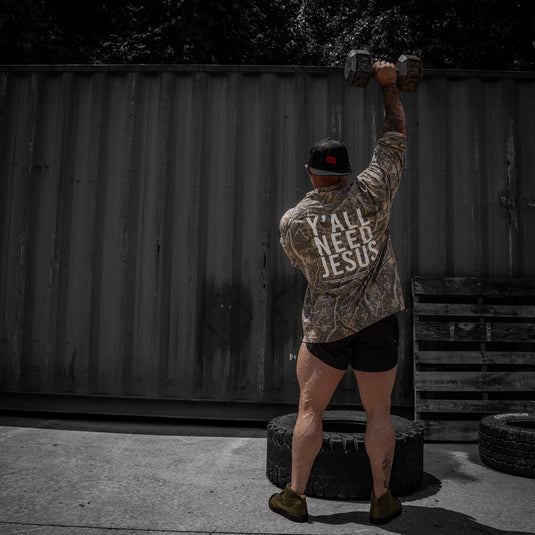 Y'all Need Jesus Men's Long Sleeve