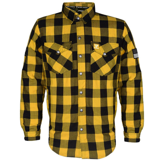 Protective Flannel Shirt - Yellow and Black Checkered