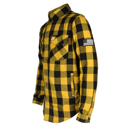 Protective Flannel Shirt - Yellow and Black Checkered