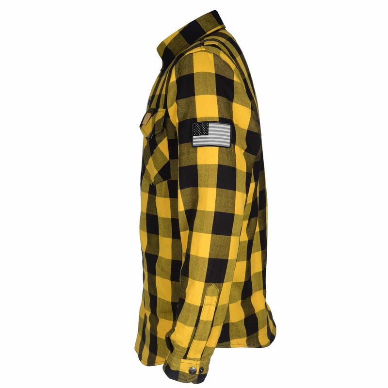 Load image into Gallery viewer, Protective Flannel Shirt - Yellow and Black Checkered
