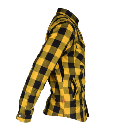 Protective Flannel Shirt - Yellow and Black Checkered