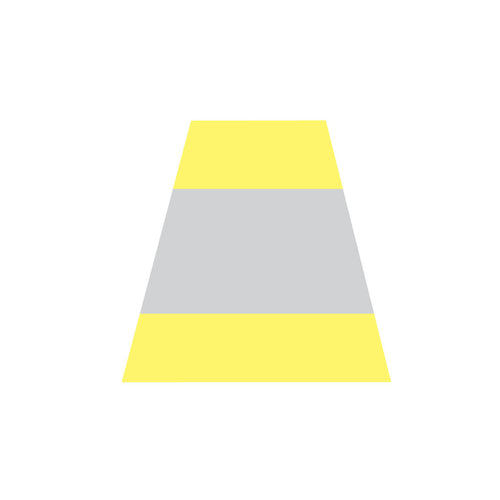 YELLOW AND GREY TRIPLE STRIPE REFLECTIVE HELMET (TET) TETRAHEDRON