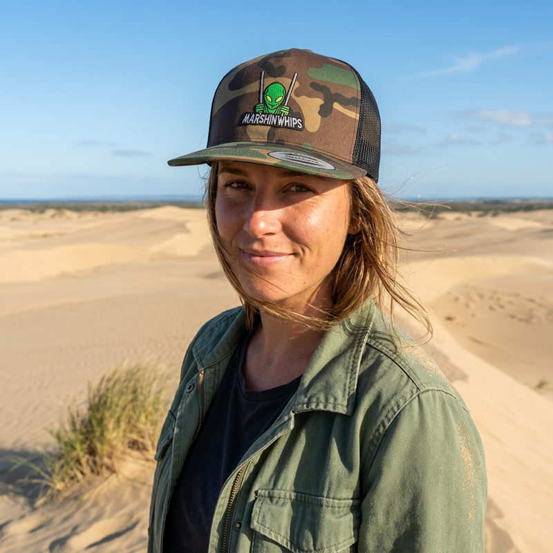 Load image into Gallery viewer, Marshin Whips Marty Flat Bill Camo Hat | Premium Off-Road Snapback
