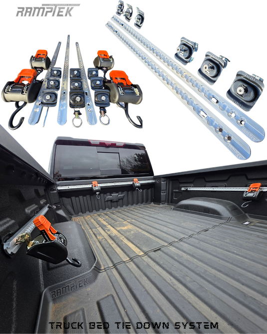 Truck bed tie down system