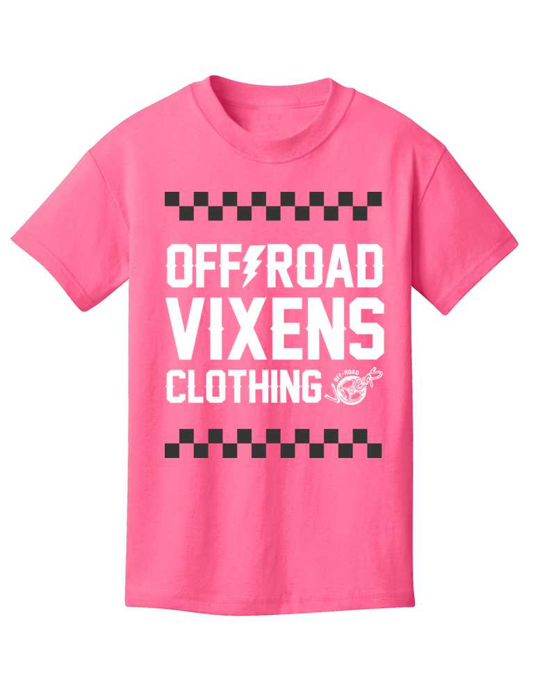 Load image into Gallery viewer, Youth Checked out Tee - Neon Pink
