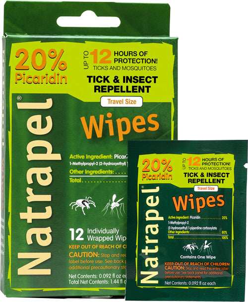 Arb Natrapel Picaridin Wipes - 12 Wipes Per Box - Skoutley Outdoors LLC