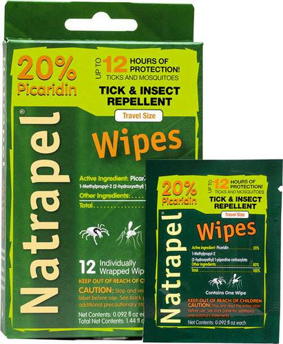 Arb Natrapel Picaridin Wipes - 12 Wipes Per Box - Skoutley Outdoors LLC