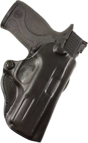 Desantis Mini Scabbard Holster - Rh Owb Leather 1911 4-4.25 Bl<