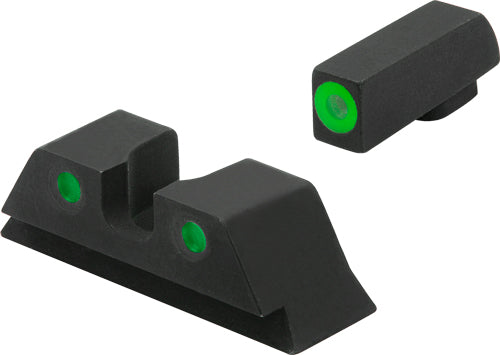 Meprolight Hyper Bright Trit - Set Green/grn For Stnd Glocks!