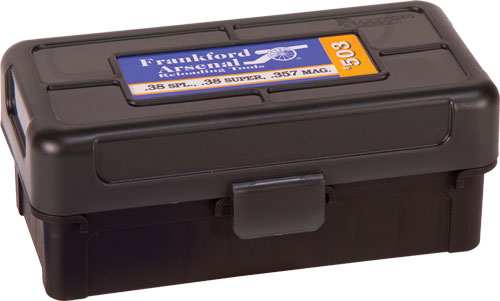 Frankford Arsenal Ammo Box 38 - S&w/spc 357mg 50rnd Bl/smk Ht - Skoutley Outdoors LLC
