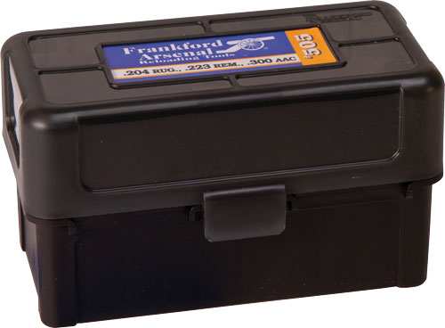 Frankford Arsenal Ammo Box 223 - 50 Rds Black/smoke Hinge Top - Skoutley Outdoors LLC