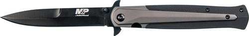 S&w Knife M&p Dagger 4" Blade - Black/fde W/ Pocket Clip - Skoutley Outdoors LLC