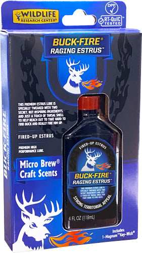 Wrc Deer Lure Buck-fire Raging - Estrus 4fl Ounces - Skoutley Outdoors LLC