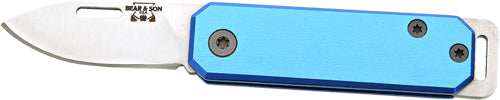 Bear & Son Slip Joint Folder - 1.5" Blue/ss Alumimun Handle - Skoutley Outdoors LLC