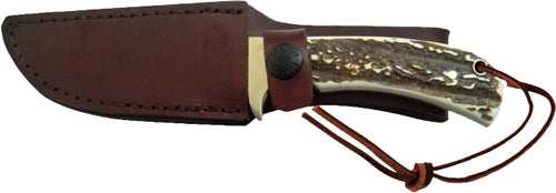 Uncle Henry Knife Staglon 4" - Caper W/leather Sheath - Skoutley Outdoors LLC