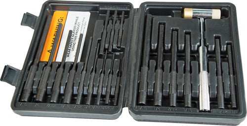 Wheeler Roll Pin Punch Master - Set 18-punches/1-hammer/case - Skoutley Outdoors LLC