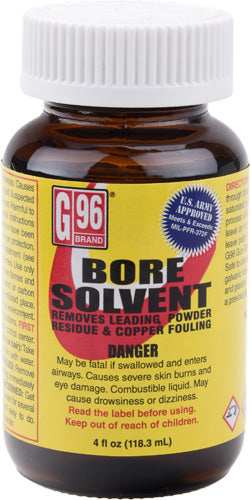 G96 Military Grade Bore - Solvent 4oz. Amber Glass Jar - Skoutley Outdoors LLC