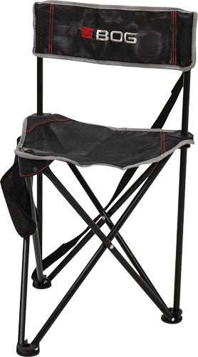 Bog Ground Blind Tripod Chair - Black/grey W/carry Strap - Skoutley Outdoors LLC