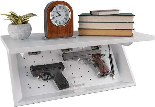 Lockdown In Plain Sight Shelf - White 24"wx11.75"hx3.25"d - Skoutley Outdoors LLC