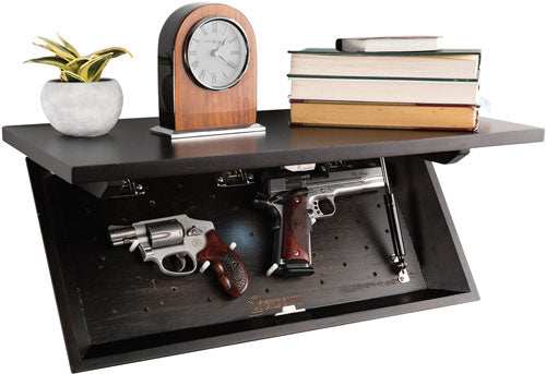 Load image into Gallery viewer, Lockdown In Plain Sight Shelf - Stained 24"wx11.75"hx3.25"d - Skoutley Outdoors LLC
