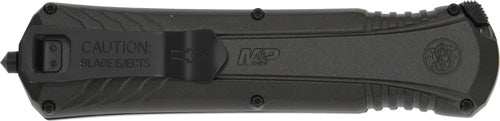 S&w Knife M&p Otf 3.5" Aus-8 - Blade Tip Down Carry W/safety - Skoutley Outdoors LLC