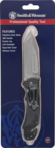 S&w Knife Edc Clip Folder 3.25 - " W/led Flashlight Promo Q4< - Skoutley Outdoors LLC