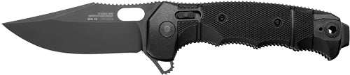 Sog Knife Seal Xr Black Crkte - 3.9" Pln Edge Fldr Black Usa - Skoutley Outdoors LLC