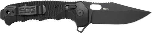 Sog Knife Seal Xr Black Crkte - 3.9" Pln Edge Fldr Black Usa - Skoutley Outdoors LLC