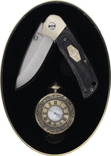 Old Timer Knife/pocket Watch - Combo Gift Tin Promo Q4 25'<