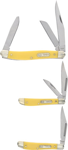 Load image into Gallery viewer, Uncle Henry Knife 3 Knife Fldr - Combo Yellow Tin Promo Q4 25&#39;&lt;
