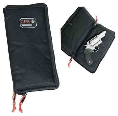 Gps Pistol Sleeve Large - Lockable Zipper Black Nylon - Skoutley Outdoors LLC