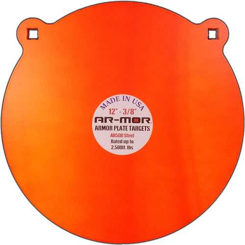 Ar-mor 12" Ar500 Steel Gong - 3/8" Thick Steel Orange Round - Skoutley Outdoors LLC