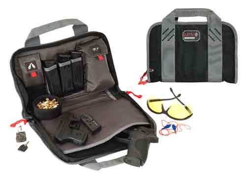 Gps Double Pistol Case - Black/grey Nylon - Skoutley Outdoors LLC