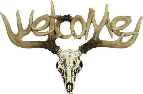 Rivers Edge Euro Deer Welcome - Sign 13"w X 13"h - Skoutley Outdoors LLC