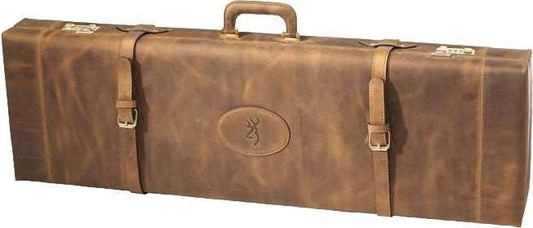Browning Luggage Case O/u To - 34" Bbl Distressed Leathr Brn< - Skoutley Outdoors LLC