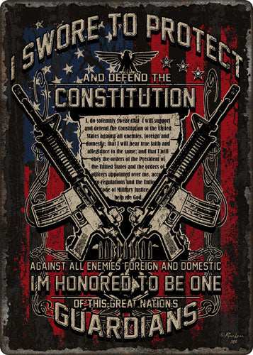 Rivers Edge Embossed Sign 12"x - 17" Guardians Of Constitution - Skoutley Outdoors LLC