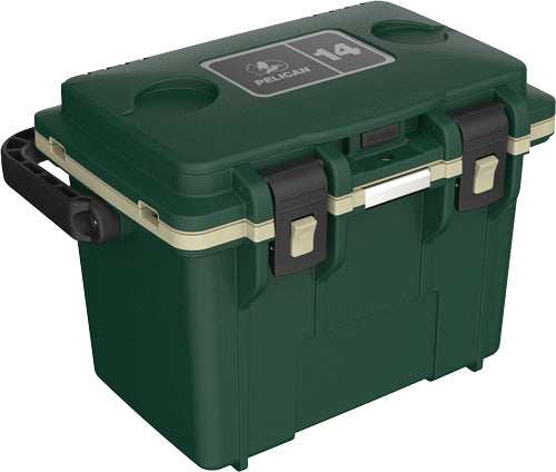 Pelican Coolers Im 14 Quart - Hunter Green/tan Dry Storage - Skoutley Outdoors LLC