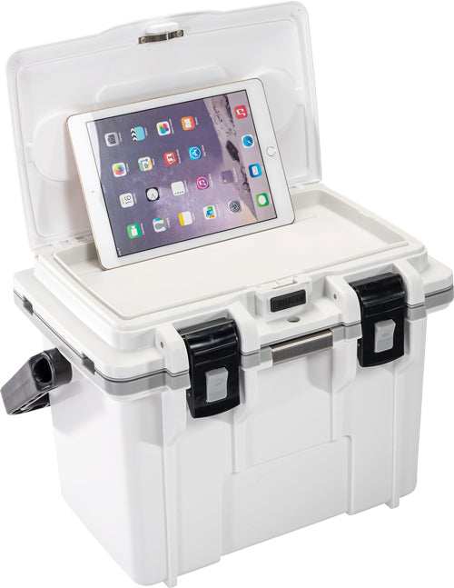 Pelican Coolers Im 14 Quart - White/gray W/dry Storage - Skoutley Outdoors LLC