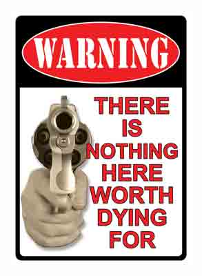 Rivers Edge Sign 16" - "there's Nothing Here" - Skoutley Outdoors LLC