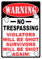 Rivers Edge 12"x17" Warning - Sign "no Trespassing" - Skoutley Outdoors LLC