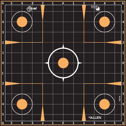 Allen Ez Aim Splash Adhesive - Grid Target 5-pk 12"x12" - Skoutley Outdoors LLC