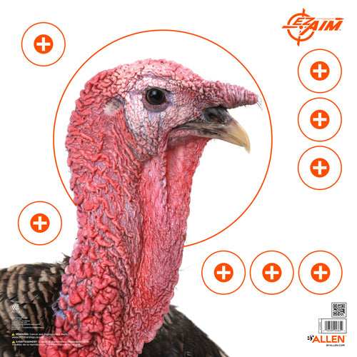Allen Ez Aim Turkey Target - 6-pk 12"x12" 4 Color Pattereng - Skoutley Outdoors LLC