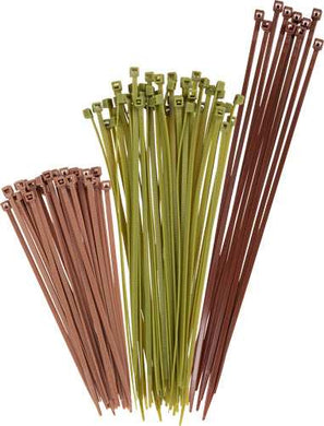 Allen Nylon Cable Ties 100pk - Assorted Green/brown/tan - Skoutley Outdoors LLC