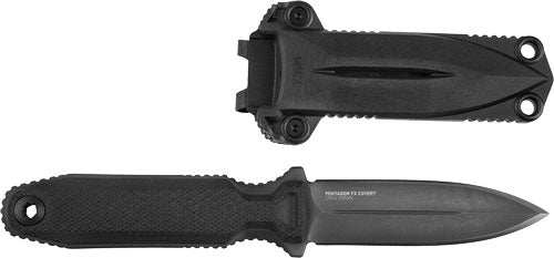 Sog Knife Pentagon Fx Covert - 3.41" Dbl Edge Blade Blackout - Skoutley Outdoors LLC