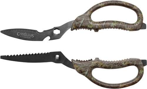 Camillus Game Shear 8.75" - Multi-function Serrated Camo - Skoutley Outdoors LLC
