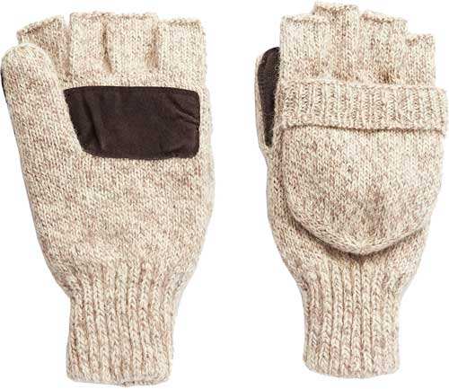Hot Shot Basics Ragg Wool Pop- - Top Mitten Insulated Oatmeal - Skoutley Outdoors LLC