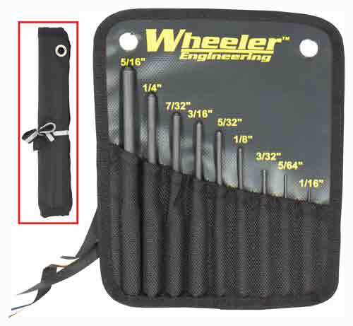 Wheeler 9-pc Roll Pin Punch - Set W/storage Pouch - Skoutley Outdoors LLC