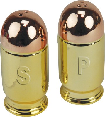 Rivers Edge Pistol Cartridge - Shaped Salt & Pepper Shakers - Skoutley Outdoors LLC