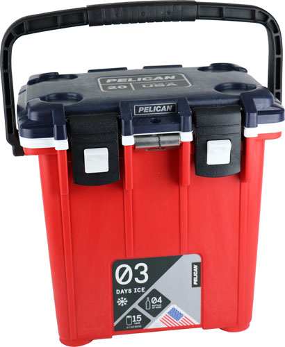 Pelican Coolers Im 20 Quart - Elite Red/white/blue-body Red - Skoutley Outdoors LLC